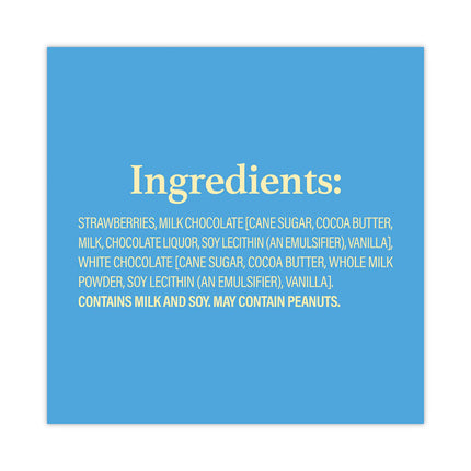 Nature's Hyper-Chilled Strawberries in White and Milk Chocolate, 5 oz Cup, 8/Carton