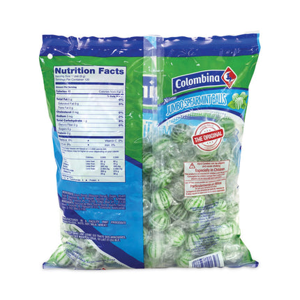 Jumbo Spearmint Balls, 0.04 oz, 120 Balls/Bag, 1 Bag/Carton