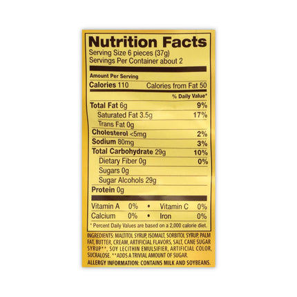 Sugar Free Chewy Caramel Candy, 2.75 oz Bag, 3/Pack