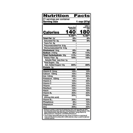 Honey Nut Cereal, 27.5 oz Box, 2/Carton