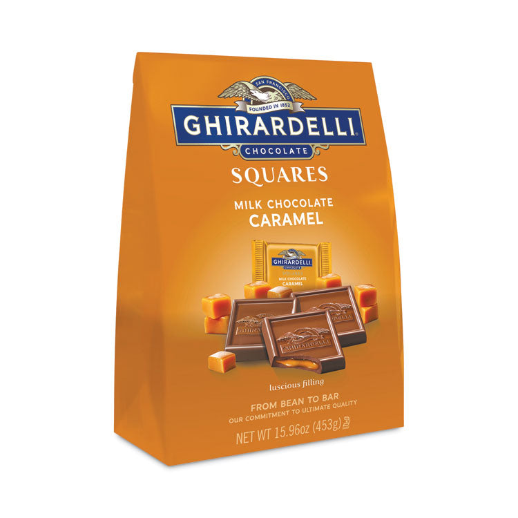 Milk Chocolate and Caramel Chocolate Squares, 15.96 oz Bag