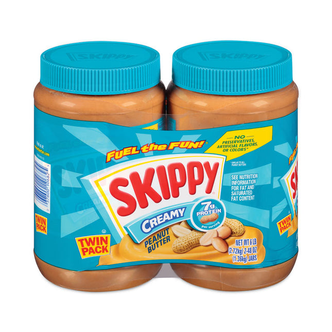Creamy Peanut Butter, 48 oz Jar, 2/Pack
