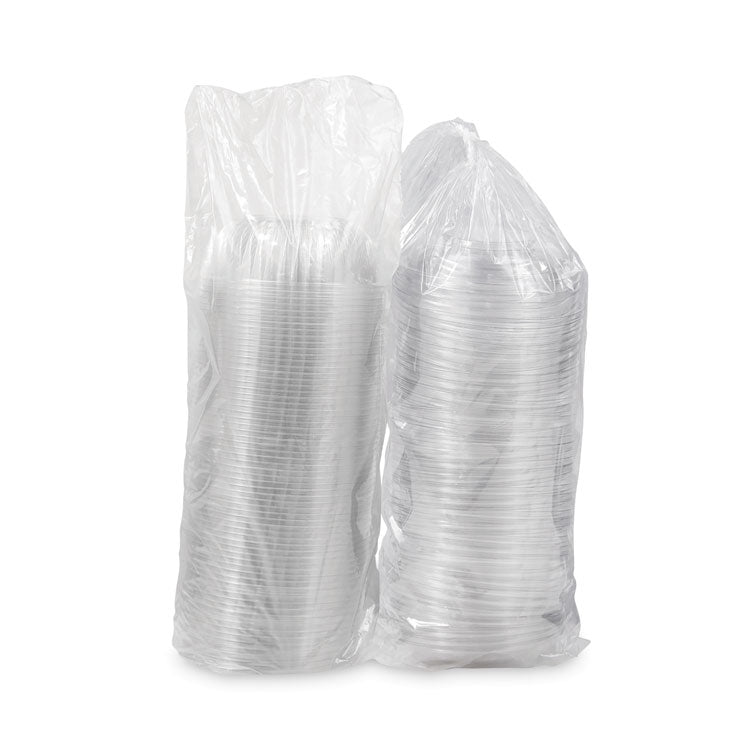 PresentaBowls Bowl/Lid Combo-Paks, 32 oz, 7.25" Diameter x 2.88" h, Clear, Plastic, 63/Pack, 2 Pack/Carton