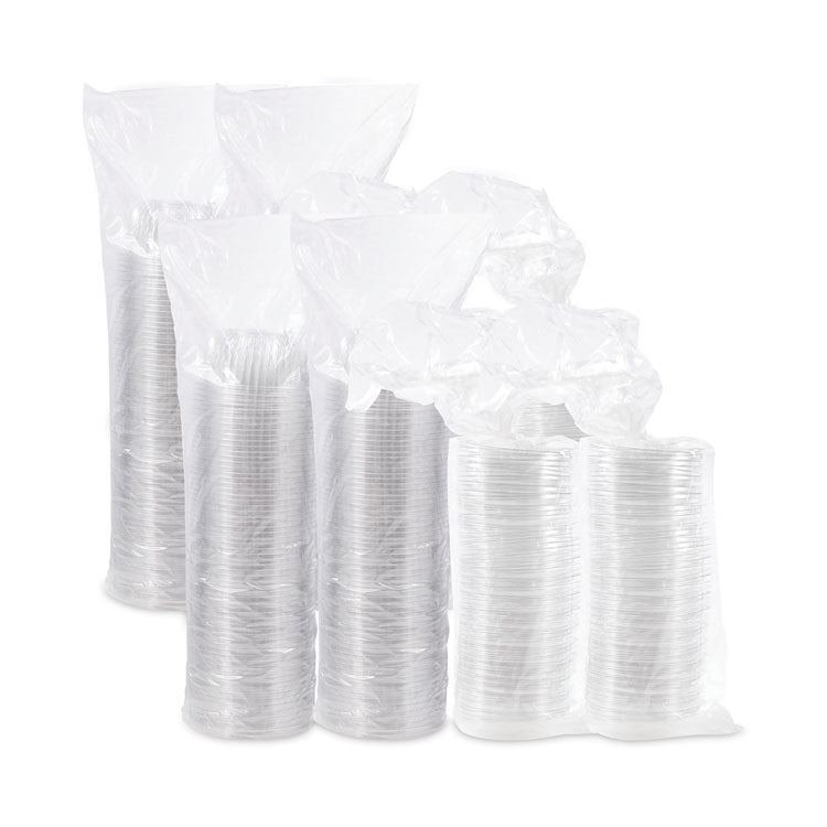 PresentaBowls Bowl/Lid Combo-Paks, 16 oz, 5.38" Diameter x 2.6" h, Clear, Plastic, 63/Pack, 4 Pack/Carton