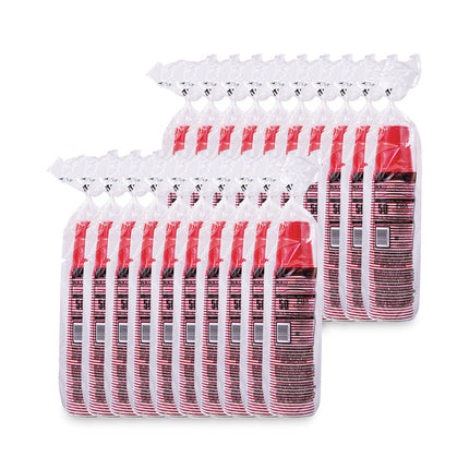 SOLO Party Plastic Cold Drink Cups, 16 oz, Red, 50/Pack