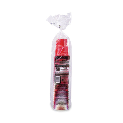 SOLO Party Plastic Cold Drink Cups, 16 oz, Red, 50/Pack