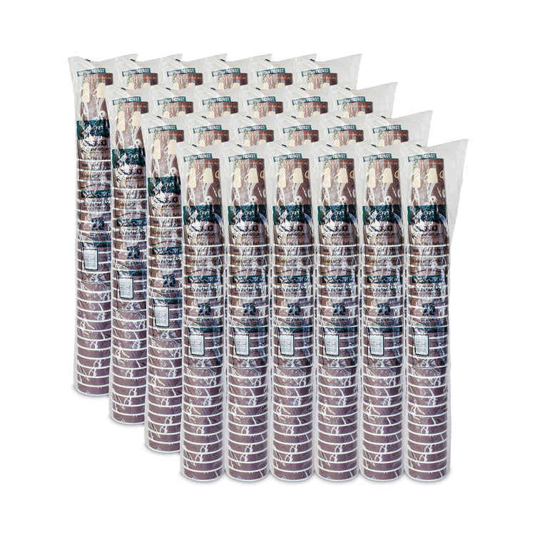 Thermoguard Insulated Paper Hot Cups, 24 oz, Steam Print Design, 600/Carton