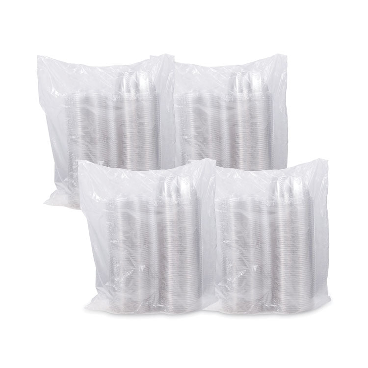 Tamper-Resistant, Tamper-Evident Bowls with Dome Lid, 16 oz, 5.5" Diameter x 3.1" h, Clear, Plastic, 240/Carton