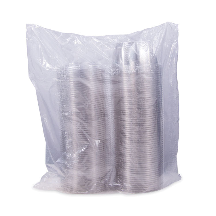 Tamper-Resistant, Tamper-Evident Bowls with Dome Lid, 16 oz, 5.5" Diameter x 3.1" h, Clear, Plastic, 240/Carton