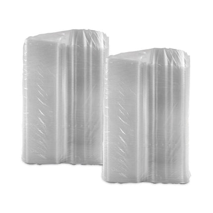 ClearPac SafeSeal Tamper-Resistant/Evident Containers, Flat Lid, 64 oz, Clear, Plastic, 100/Bag, 2 Bags/Carton