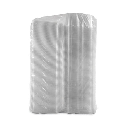 ClearPac SafeSeal Tamper-Resistant/Evident Containers, Flat Lid, 64 oz, Clear, Plastic, 100/Bag, 2 Bags/Carton