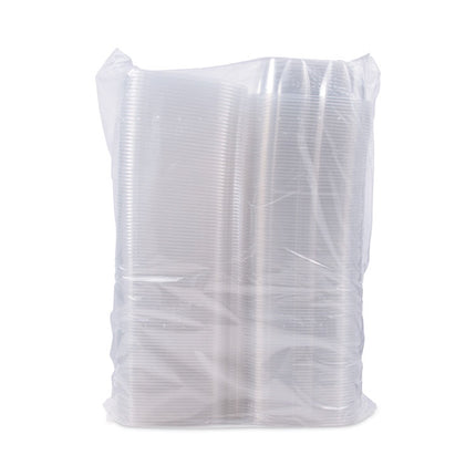 ClearPac SafeSeal Tamper-Resistant/Evident Containers, Flat Lid, 48 oz, Clear, Plastic, 100/Bag, 2 Bags/Carton