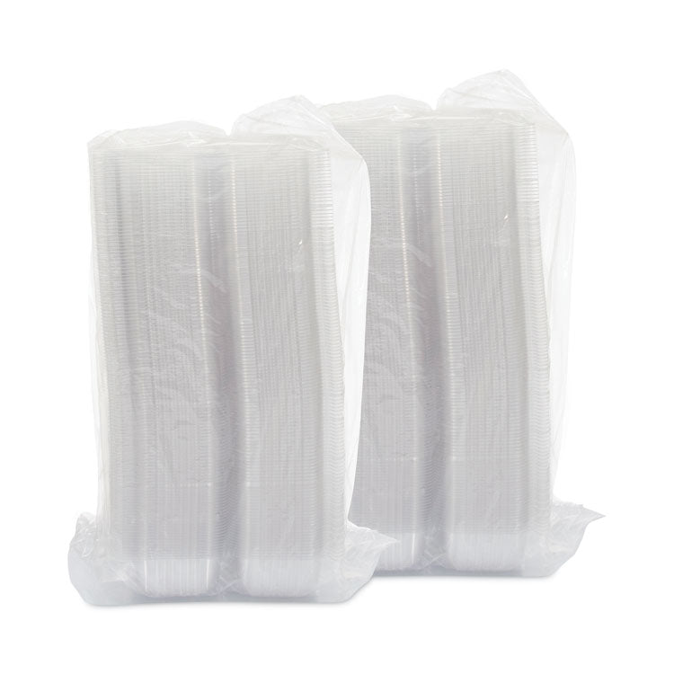 StayLock Clear Hinged Lid Containers, 4.5 x 8.5 x 3.6, Clear, Plastic, 250/Carton