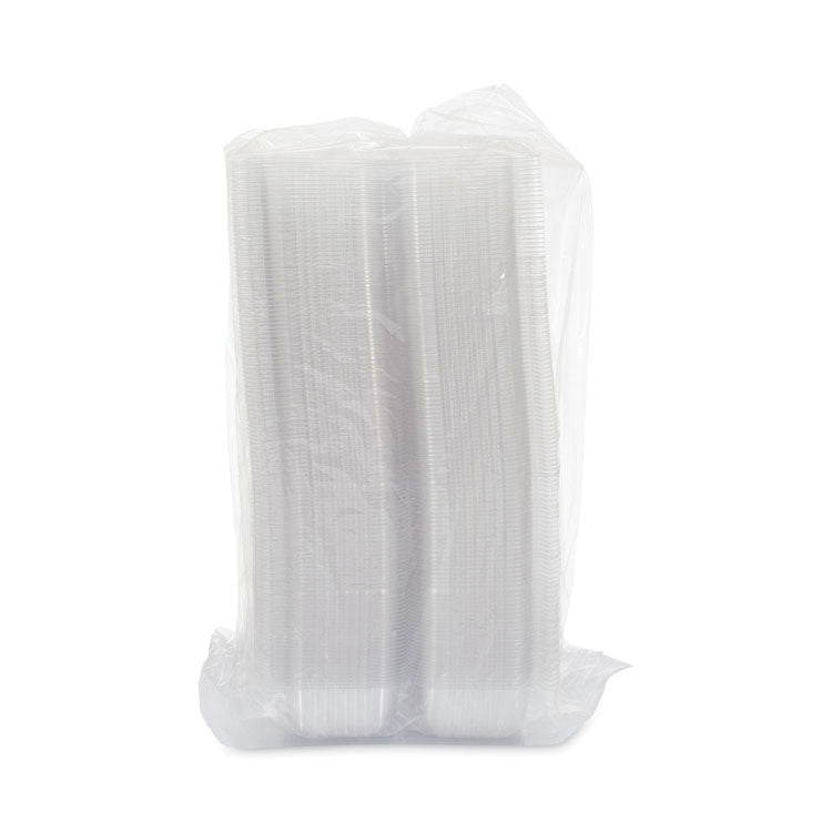 StayLock Clear Hinged Lid Containers, 4.5 x 8.5 x 3.6, Clear, Plastic, 250/Carton