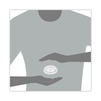 Non-Vented Cup Lids, Fits 12 oz Cold Cups, Plastic, Clear, 2,500/Carton