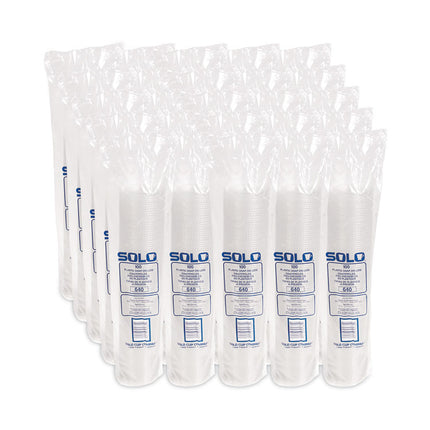Non-Vented Cup Lids, Fits 12 oz Cold Cups, Plastic, Clear, 2,500/Carton