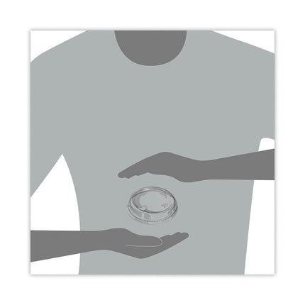 Prima Strawless Plastic Lids, Fits 12 oz to 26 oz Cold Cups, Clear, 1,000/Carton