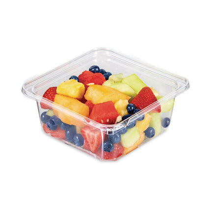 TamperGuard Snack Boxes, 32 oz, 6.3 x 6.3 x 2.6, Clear, Plastic, 300/Carton