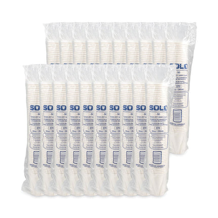 Single-Sided Poly Paper Hot Cups, 10 oz, White, 50/Sleeve, 20 Sleeves/Carton