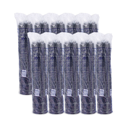 Optima Reclosable Lids for Hot Paper Cups, Fits 10 oz to 24 oz Hot Cups, Plastic, Black, 1,000/Carton
