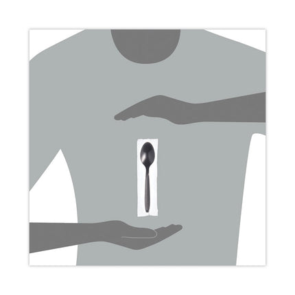 Reliance Mediumweight Cutlery, Spoon, Plastic, Black, 1,000/Carton