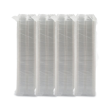 TamperGuard Snack Boxes, 4 Compartments, 6.3 x 6.3 x 2.6, Clear, Plastic, 300/Carton