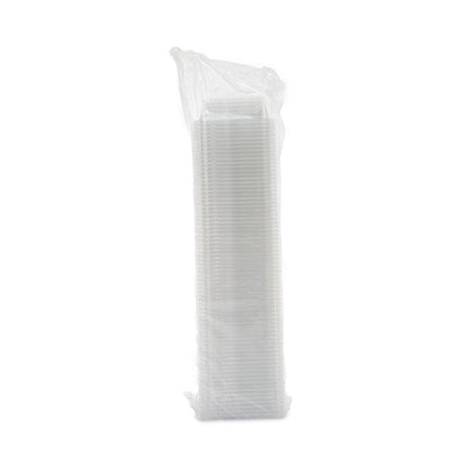 TamperGuard Snack Boxes, 2 Compartments, 6.3 x 6.3 x 2.1, Clear, Plastic, 300/Carton