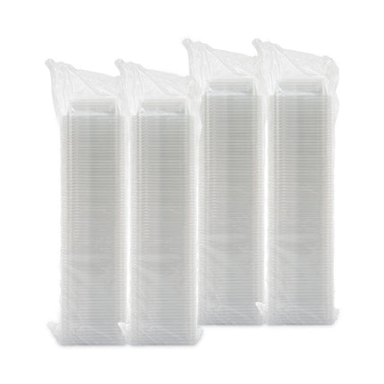 TamperGuard Snack Boxes, 2 Compartments, 6.3 x 6.3 x 2.1, Clear, Plastic, 300/Carton