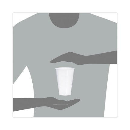 High-Impact Polystyrene Cold Cups, 16 oz, Plastic, Translucent, 50/Pack