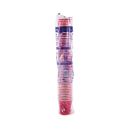 Paper Hot Drink Cups in Bistro Design, 3.54" Diameter x 3.61" h, 10 oz, Maroon, 1,000/Carton