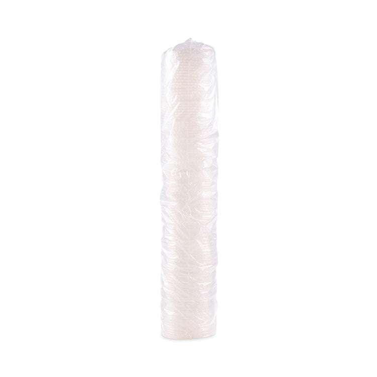 Polystyrene Plastic Flat Straw-Slot Cold Cup Lids, Fits 28 oz Cold Cups, Translucent, 960/Carton