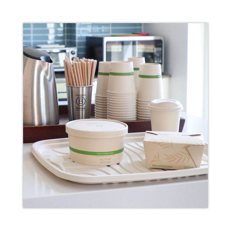 Fiber Trays, PLA Lined, PFAS Free, 18 x 14 x 1, Natural, Paper, 100/Carton