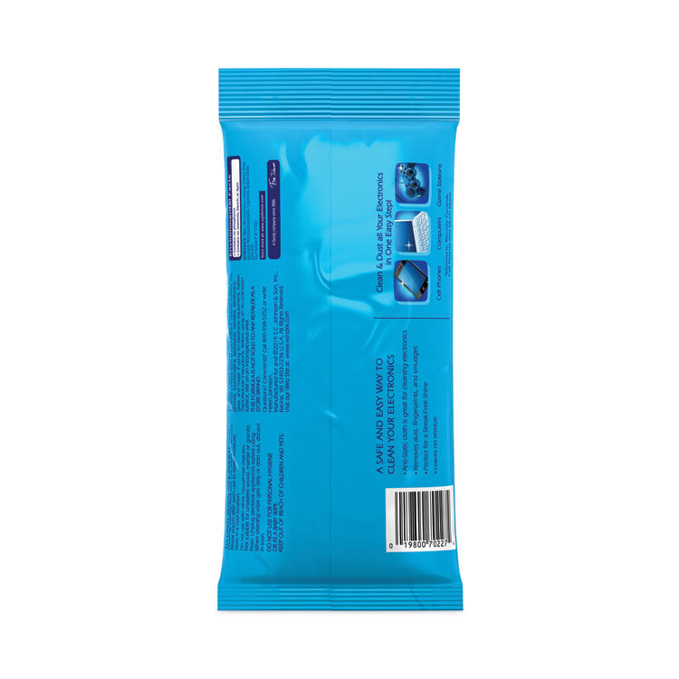 Electronics Cleaner, 1-Ply, 7 x 10, Neutral Scent, White, 25 Wipes