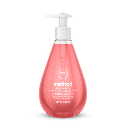 Gel Hand Wash, Pink Grapefruit Scent, 12 oz