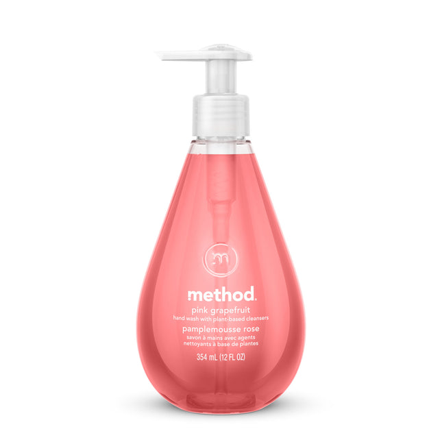 Gel Hand Wash, Pink Grapefruit Scent, 12 oz