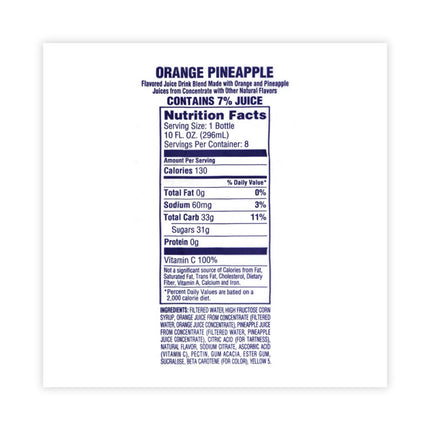 Fruit Juice Variety Pack, Fruit Punch, Grape, and Orange Pineapple, 10 oz Bottles, 24/Carton