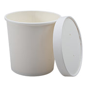 Empress Paper Food / Soup Container w/ Lid 16 oz White Combo 250 cs