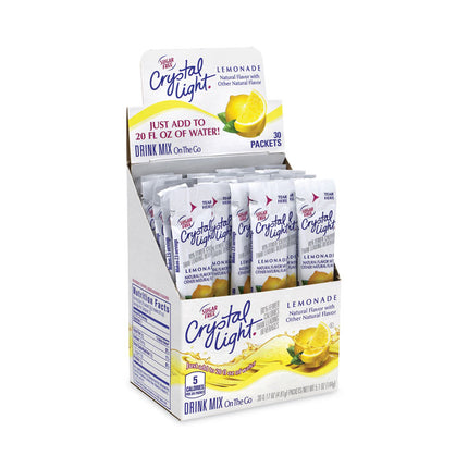 On-The-Go Sugar-Free Drink Mix, Lemonade, 0.17 oz Single-Serving Tubes, 30/Pack, 2 Packs/Carton
