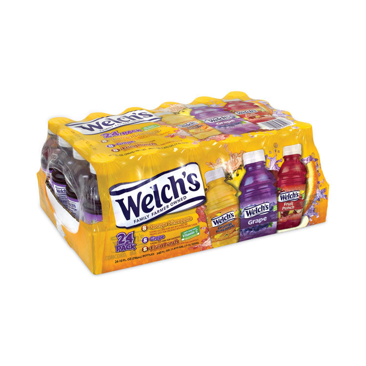 Fruit Juice Variety Pack, Fruit Punch, Grape, and Orange Pineapple, 10 oz Bottles, 24/Carton