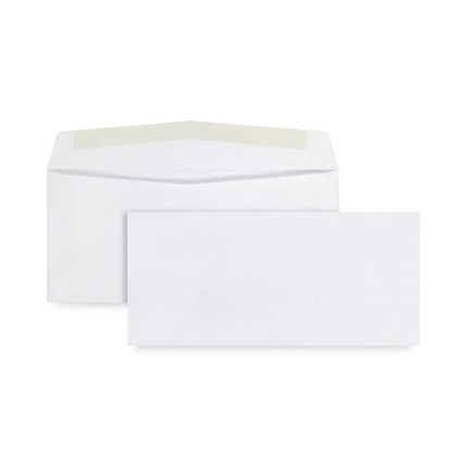 Business Envelope, #10, Commercial Flap, Diagonal Seam, Gummed Closure, 24 lb Bond Weight Paper, 4.13 x 9.5, White, 1,000/Box