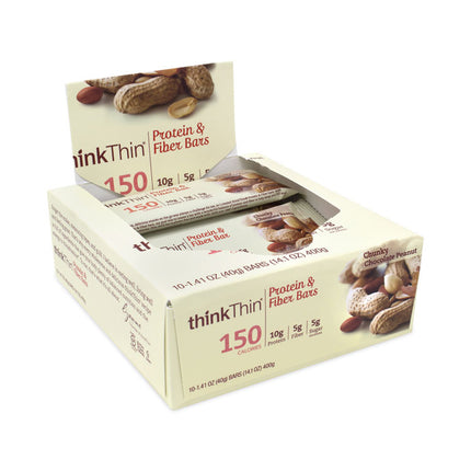 High Protein Bars, Chunky Chocolate Peanut, 1.41 oz Bar, 10 Bars/Carton