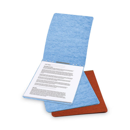 Presstex Report Cover With Tyvek Reinforced Hinge, Top Bound, Two-Piece Prong Fastener, 2" Capacity, 8.5 X 14, Light Blue
