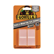 Tough and Clear Double-Sided Mounting Tape Squares, Holds Up to 0.58 lb per Pair (Up to 7 lb per 24), 1" x 1", Clear, 24/Pack