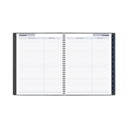 DayMinder Academic Monthly Desktop Planner, Twin-Wire Binding, 11 x 8.5, Charcoal Cover, 12-Month (July to June): 2024-2025