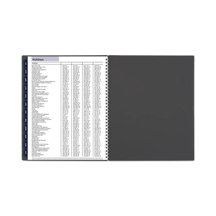 DayMinder Academic Monthly Desktop Planner, Twin-Wire Binding, 11 x 8.5, Charcoal Cover, 12-Month (July to June): 2024-2025