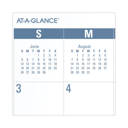 Academic Large Print Desk Pad, 21.75 x 17, White/Blue Sheets, 12 Month (July to June): 2024 to 2025
