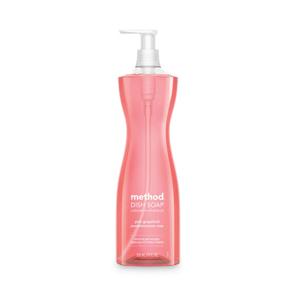 Dish Soap Pump, Hour-Glass Bottle Shape, Pink Grapefruit Scent, 18 oz Pump Bottle, 6/Carton