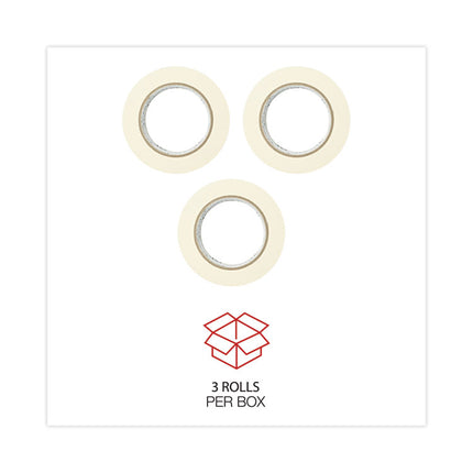 General-Purpose Masking Tape, 3" Core, 24 Mm X 54.8 M, Beige, 3/pack