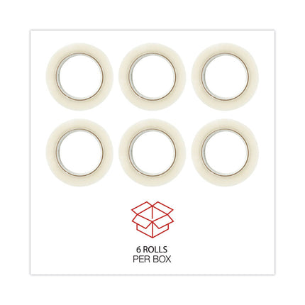 General-Purpose Box Sealing Tape, 3" Core, 1.88" X 110 Yds, Clear, 6/pack