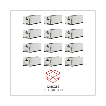 Deluxe Quick Set-Up String-And-Button Boxes, Letter Files, White, 12/carton